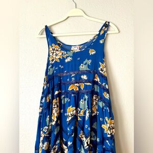 Free People Blue Floral Mini Dress